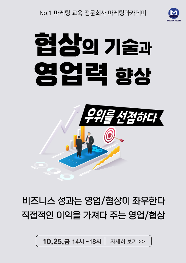 협상의 기술과 영업력 향상: 온/오프 동시 강의