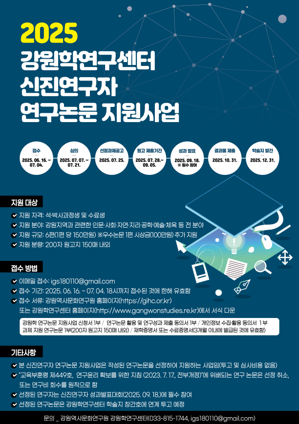 2025년 강원학 연구논문 지원사업