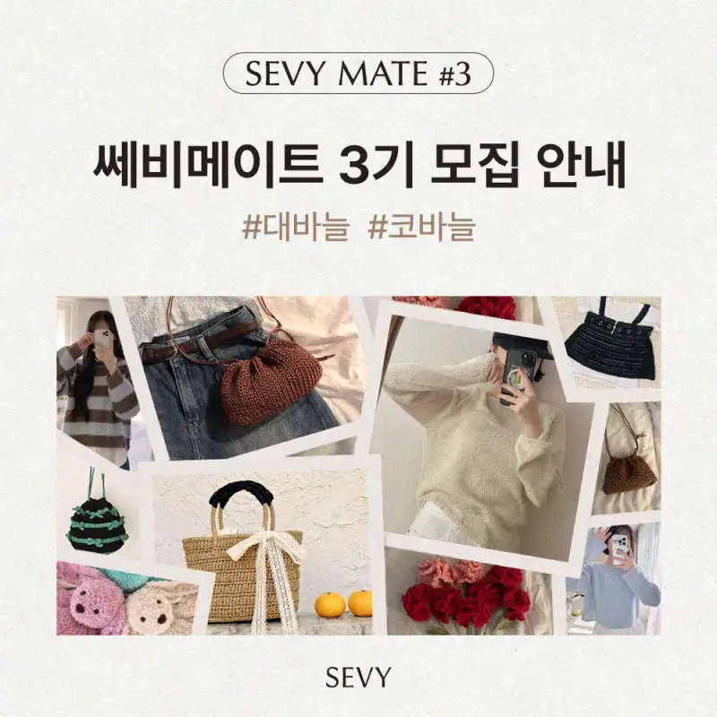 SEVY 니팅메이트 3기 모집