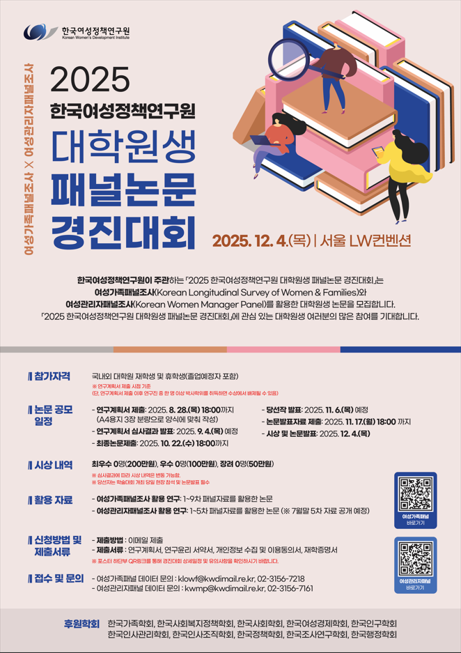 2025 한국여성정책연구원 대학원생 패널논문 경진대회
